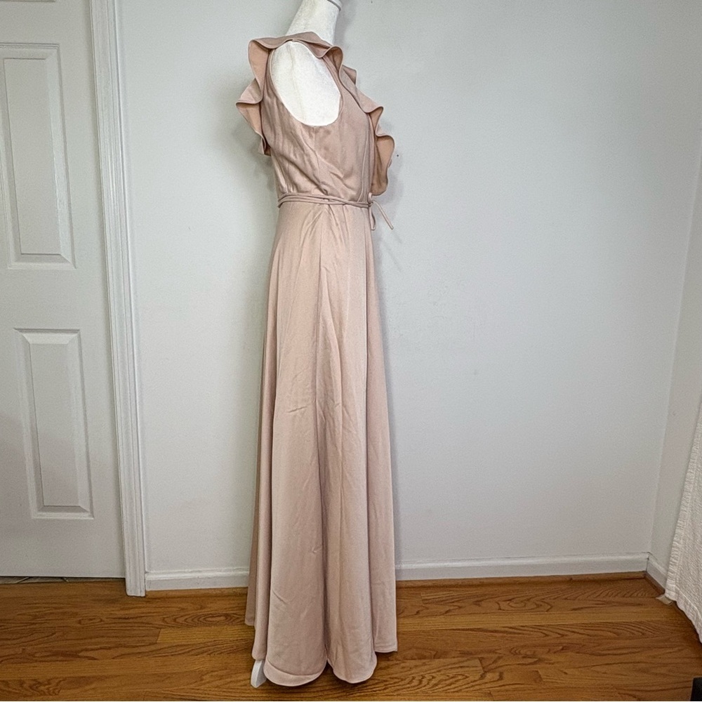 NWT BHLDN Sachin & Babi Tansy Satin Charmeuse Maxi Dress Pink Nude Blush Size 6 - Picture 8 of 16